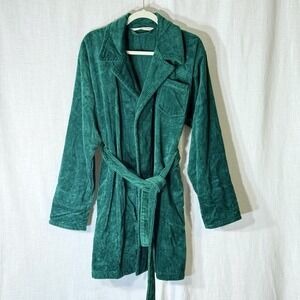 Vintage Victoria Secret Emerald Green Terry Cloth Robe Spa Y2K XS/S Heavy